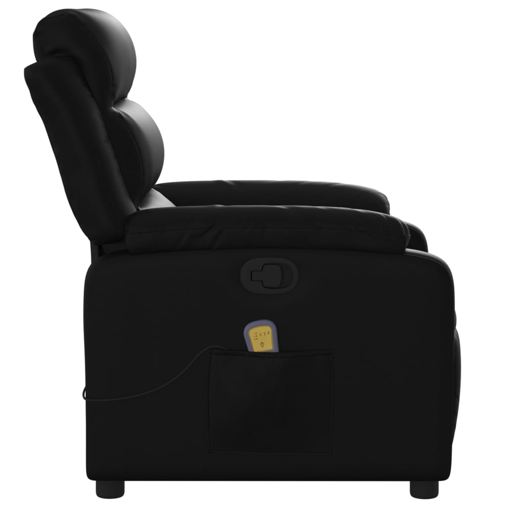 Massagestoel van zwart kunstleer is nu te koop bij PeponiXL, paradijselijk wonen!