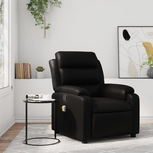 Massagestoel van zwart kunstleer is nu te koop bij PeponiXL, paradijselijk wonen!