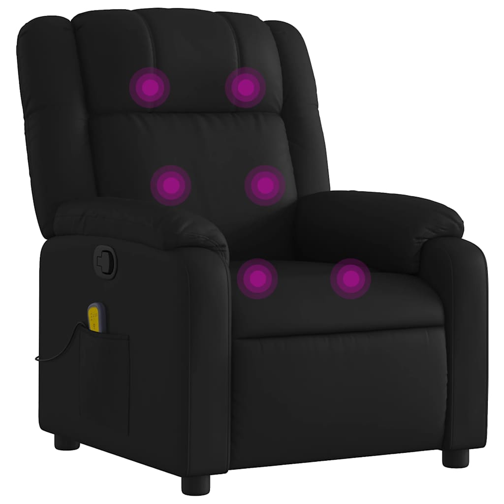 Massagestoel van zwart kunstleer is nu te koop bij PeponiXL, paradijselijk wonen!