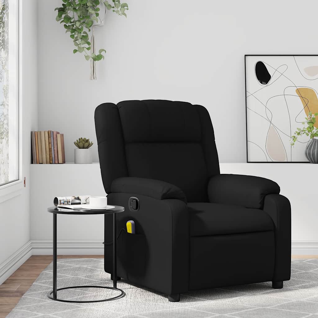Massagestoel van zwart kunstleer is nu te koop bij PeponiXL, paradijselijk wonen!