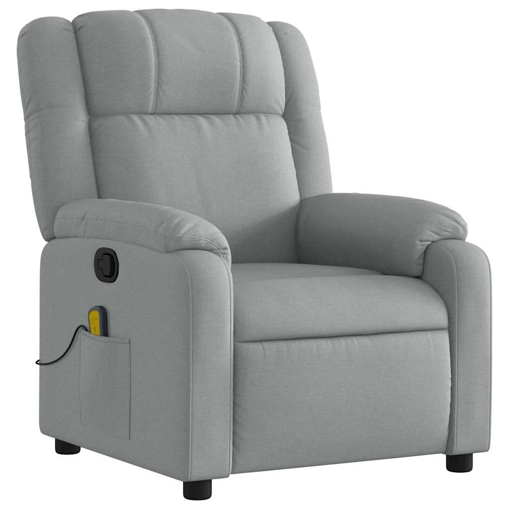 Massagestoel met lichtgrijze stof is nu te koop bij PeponiXL, paradijselijk wonen!