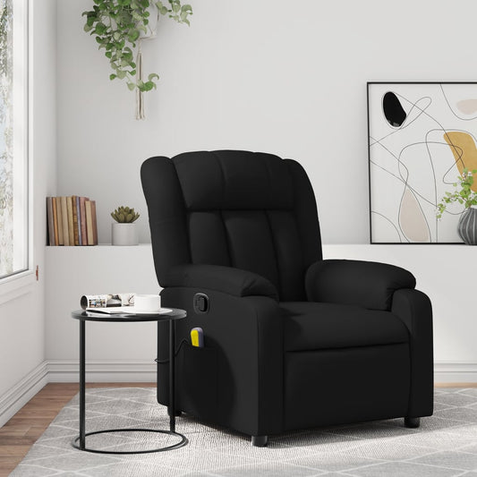 Massagestoel van zwart kunstleer is nu te koop bij PeponiXL, paradijselijk wonen!
