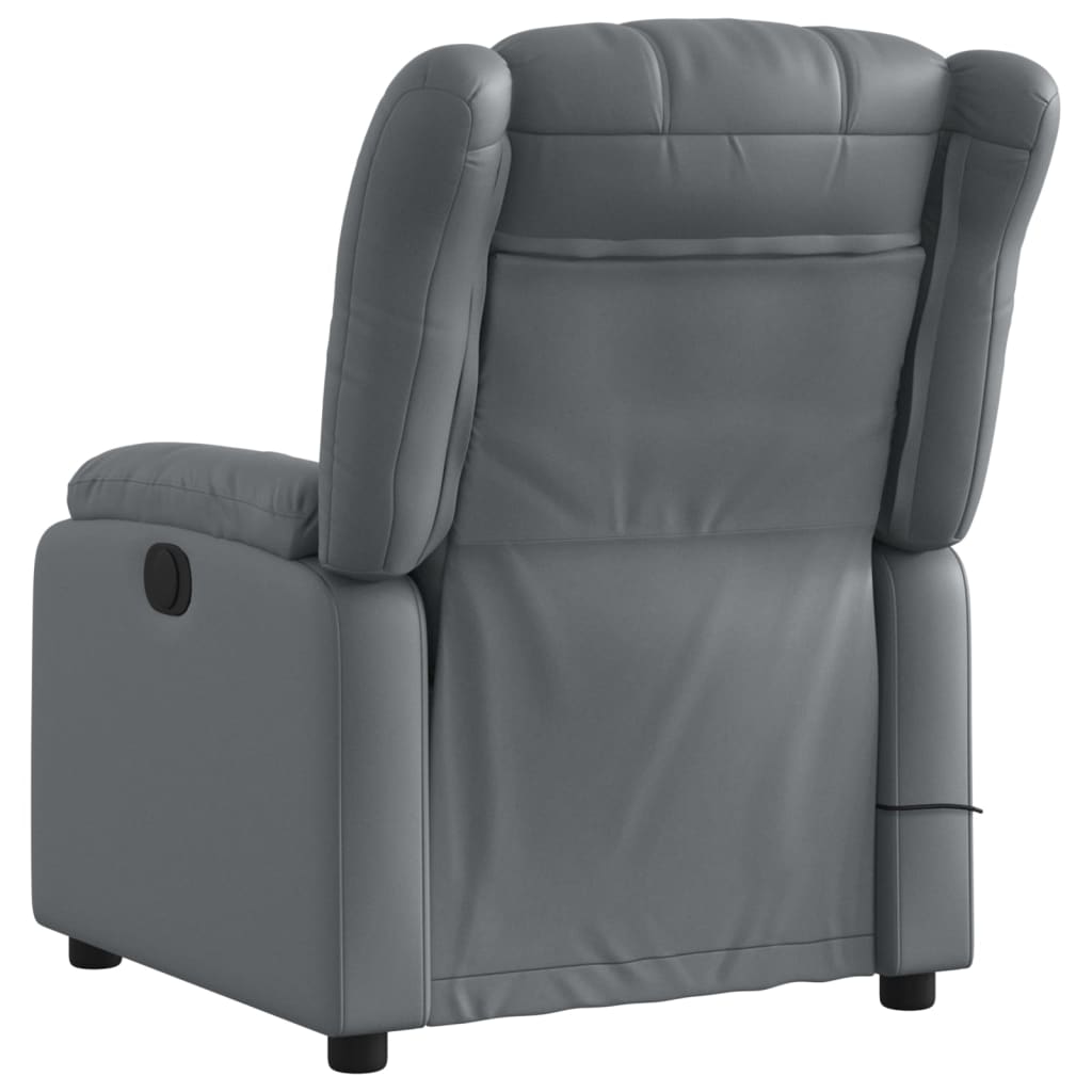 Massagestoel van grijs kunstleer is nu te koop bij PeponiXL, paradijselijk wonen!