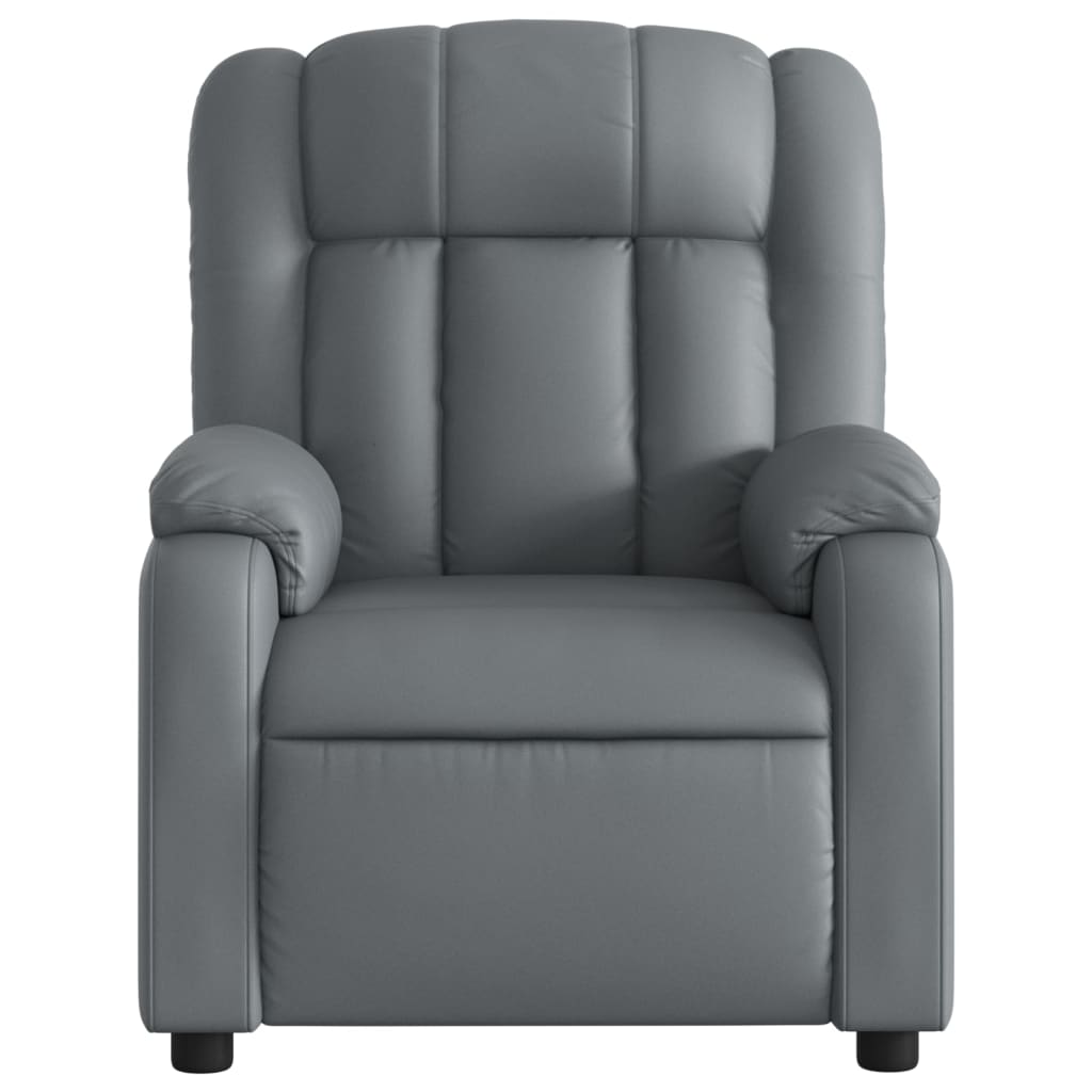 Massagestoel van grijs kunstleer is nu te koop bij PeponiXL, paradijselijk wonen!