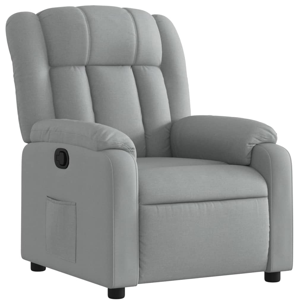 Relaxfauteuil lichtgrijze stof is nu te koop bij PeponiXL, paradijselijk wonen!