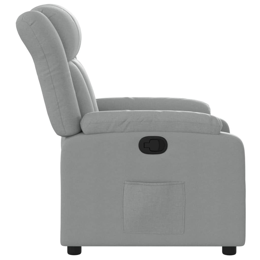 Relaxfauteuil lichtgrijze stof is nu te koop bij PeponiXL, paradijselijk wonen!