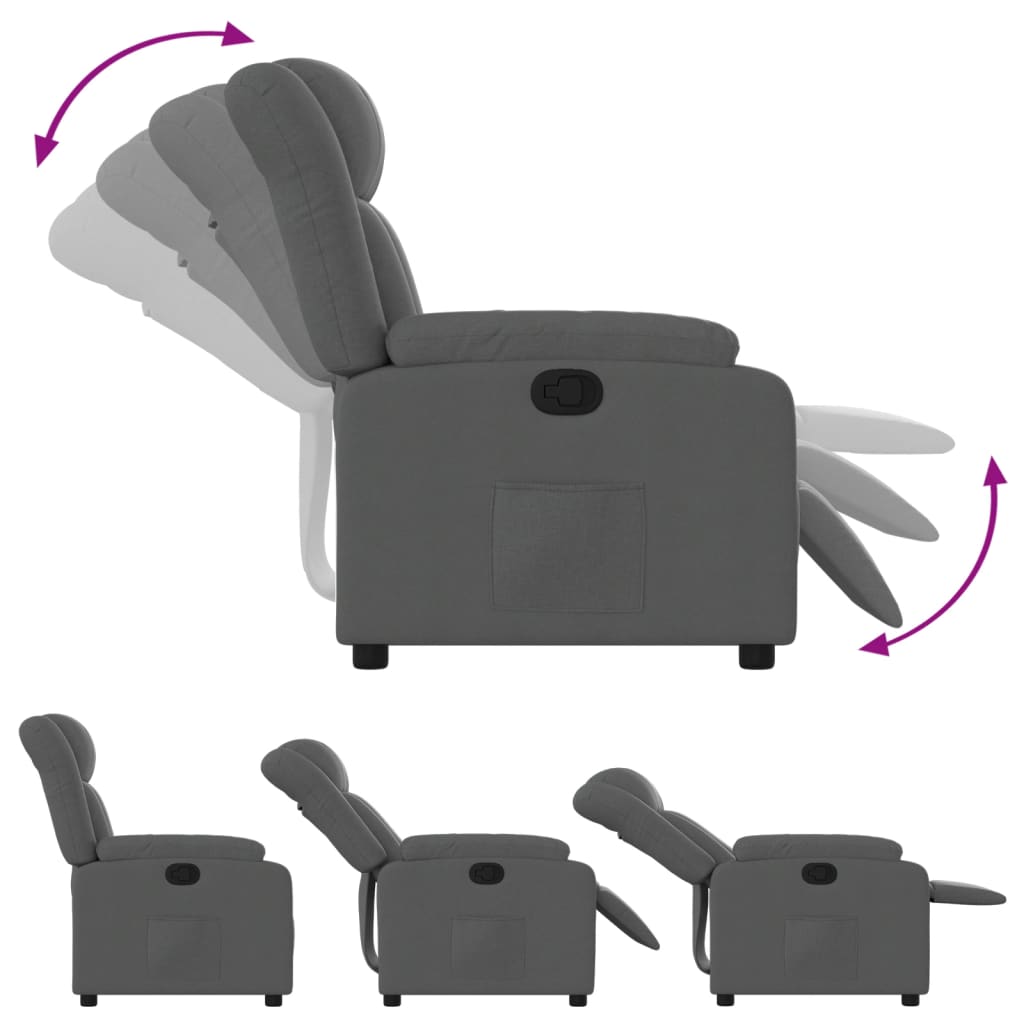 Relaxfauteuil Donkergrijze Stof is nu te koop bij PeponiXL, paradijselijk wonen!