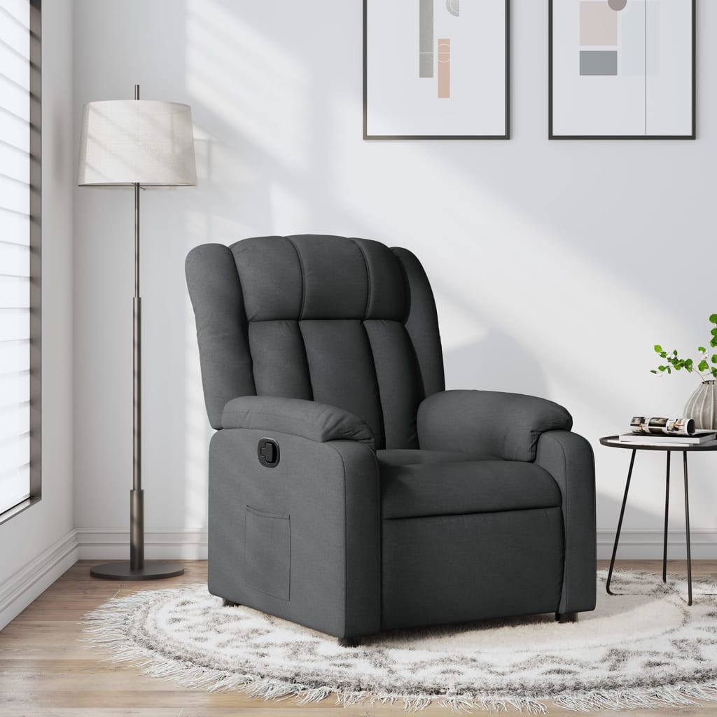 Relaxfauteuil Donkergrijze Stof is nu te koop bij PeponiXL, paradijselijk wonen!