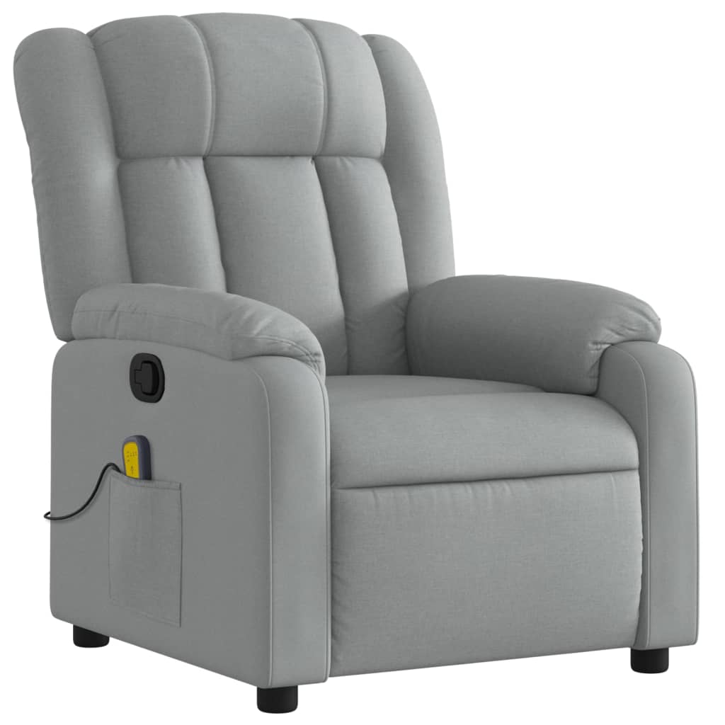 Massagestoel met lichtgrijze stof is nu te koop bij PeponiXL, paradijselijk wonen!
