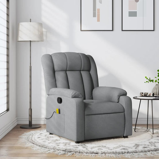 Massagestoel met lichtgrijze stof is nu te koop bij PeponiXL, paradijselijk wonen!