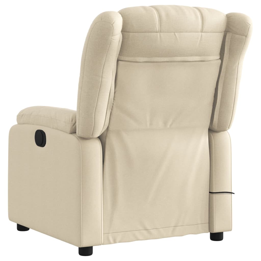 Massagestoel met crèmekleurige stof is nu te koop bij PeponiXL, paradijselijk wonen!