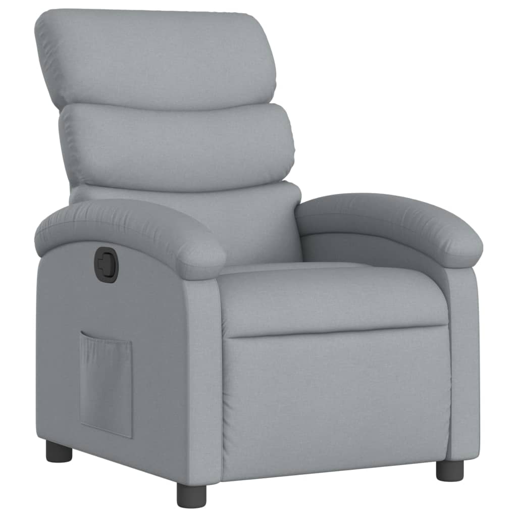 Relaxfauteuil lichtgrijze stof is nu te koop bij PeponiXL, paradijselijk wonen!