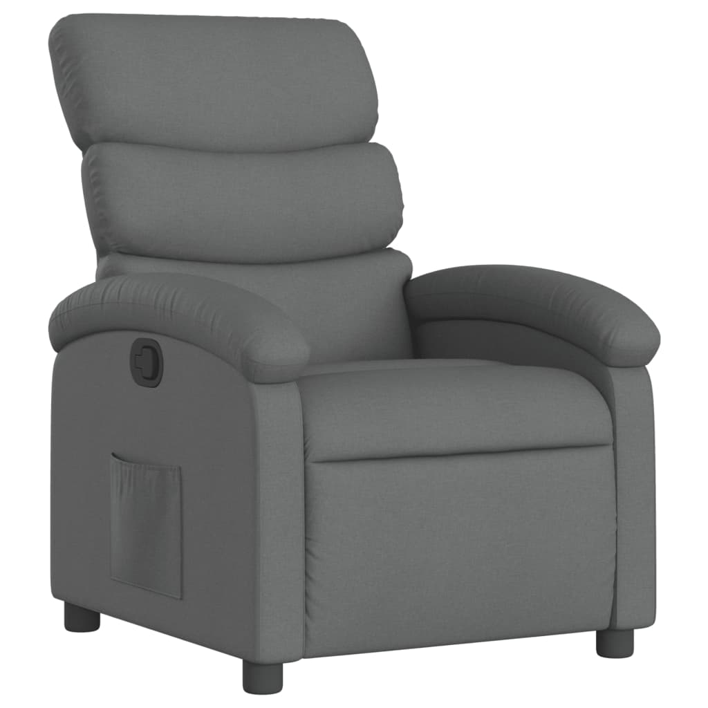 Relaxfauteuil donkergrijze stof is nu te koop bij PeponiXL, paradijselijk wonen!