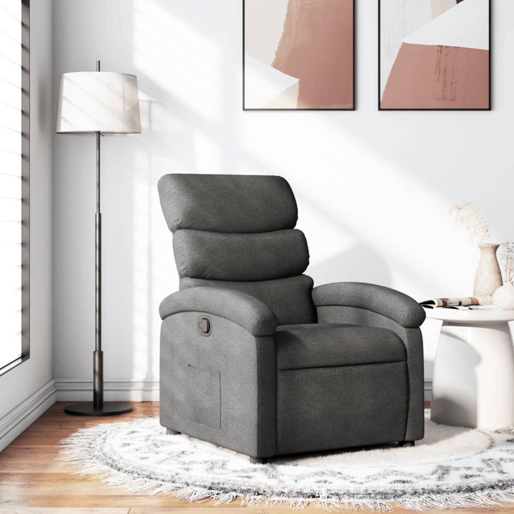 Relaxfauteuil donkergrijze stof is nu te koop bij PeponiXL, paradijselijk wonen!