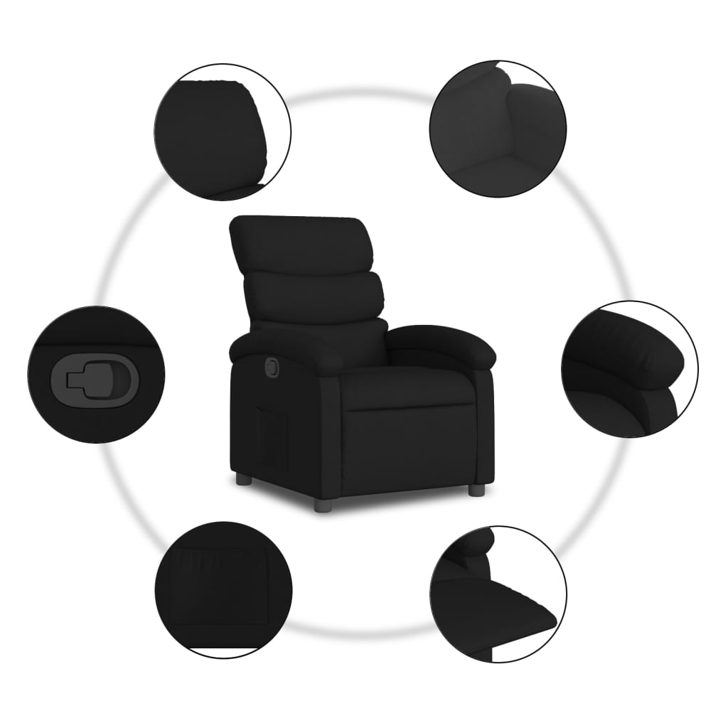 Relaxfauteuil Zwarte Stof is nu te koop bij PeponiXL, paradijselijk wonen!