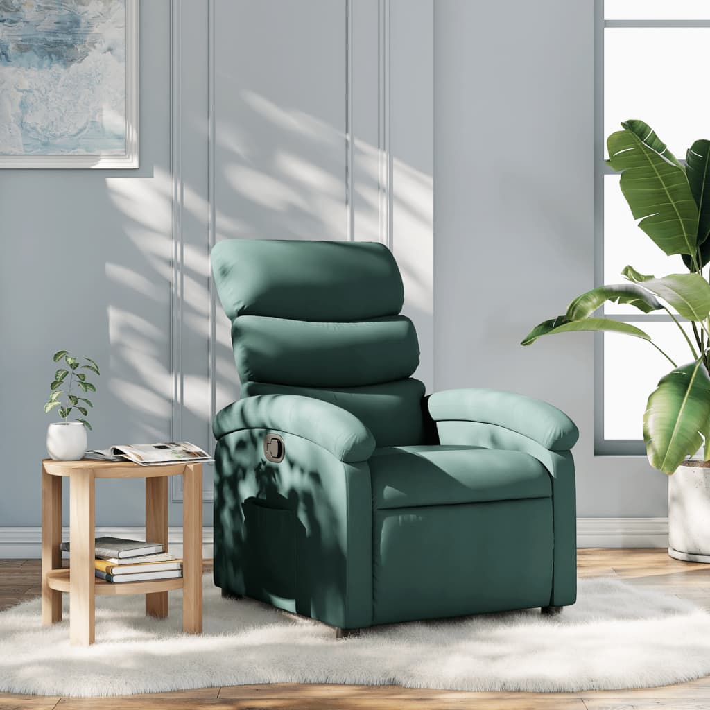 Relaxfauteuil donkergroene stof is nu te koop bij PeponiXL, paradijselijk wonen!