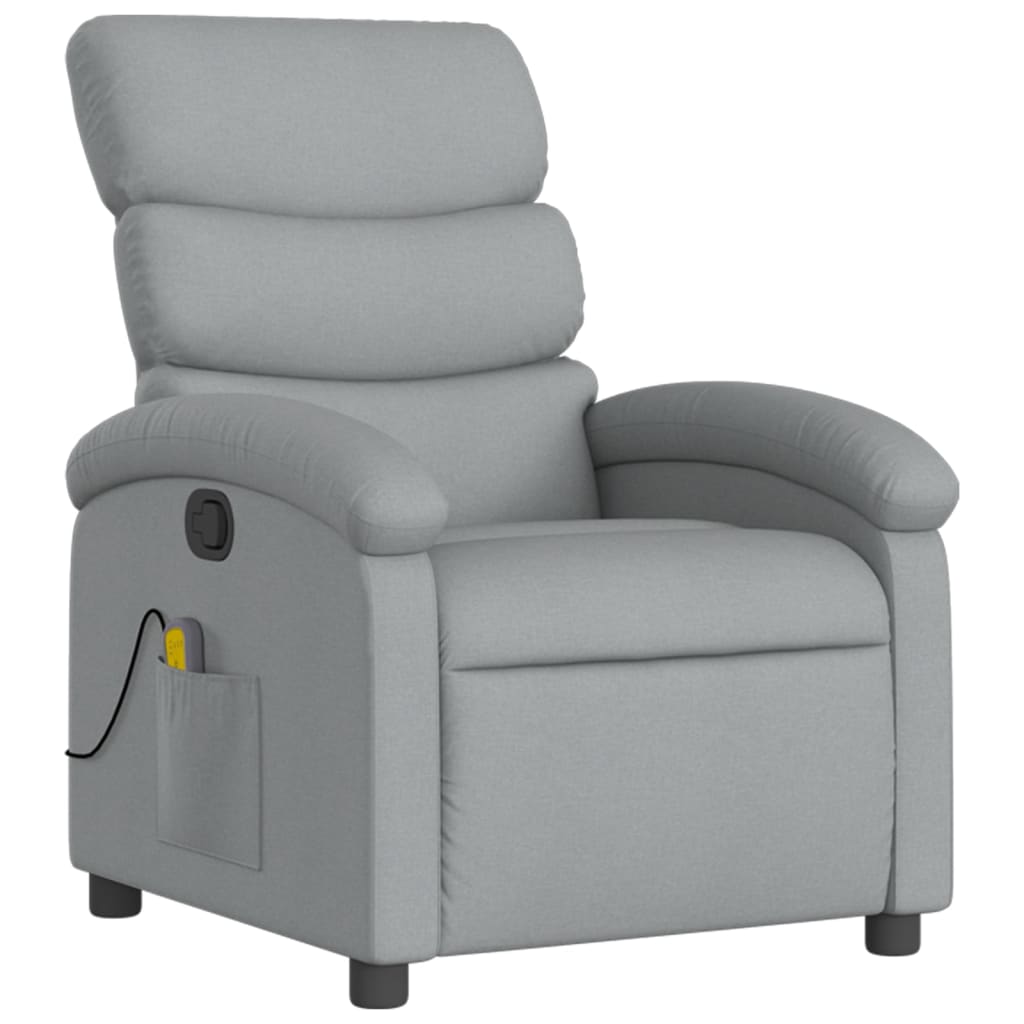 Massagestoel met lichtgrijze stof is nu te koop bij PeponiXL, paradijselijk wonen!