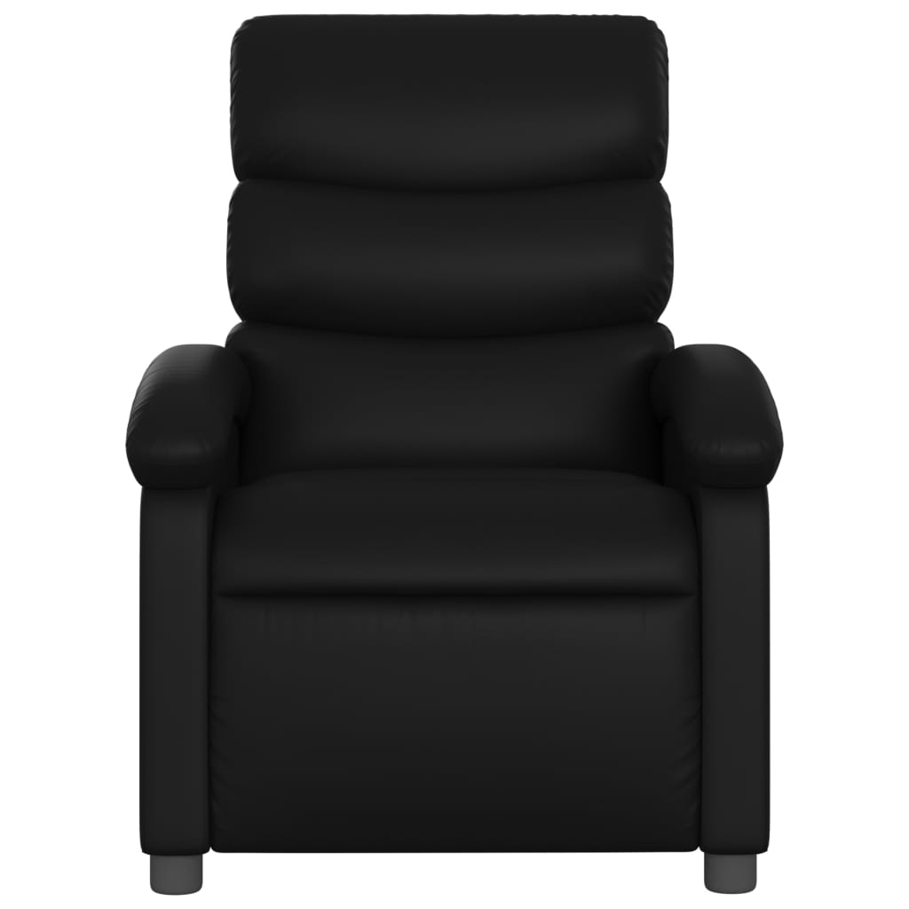 Relaxfauteuil zwart kunstleer is nu te koop bij PeponiXL, paradijselijk wonen!