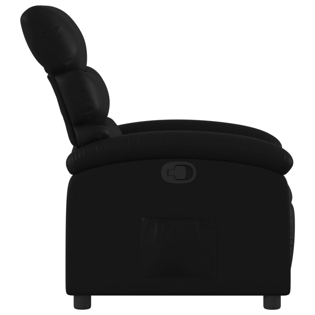 Relaxfauteuil zwart kunstleer is nu te koop bij PeponiXL, paradijselijk wonen!