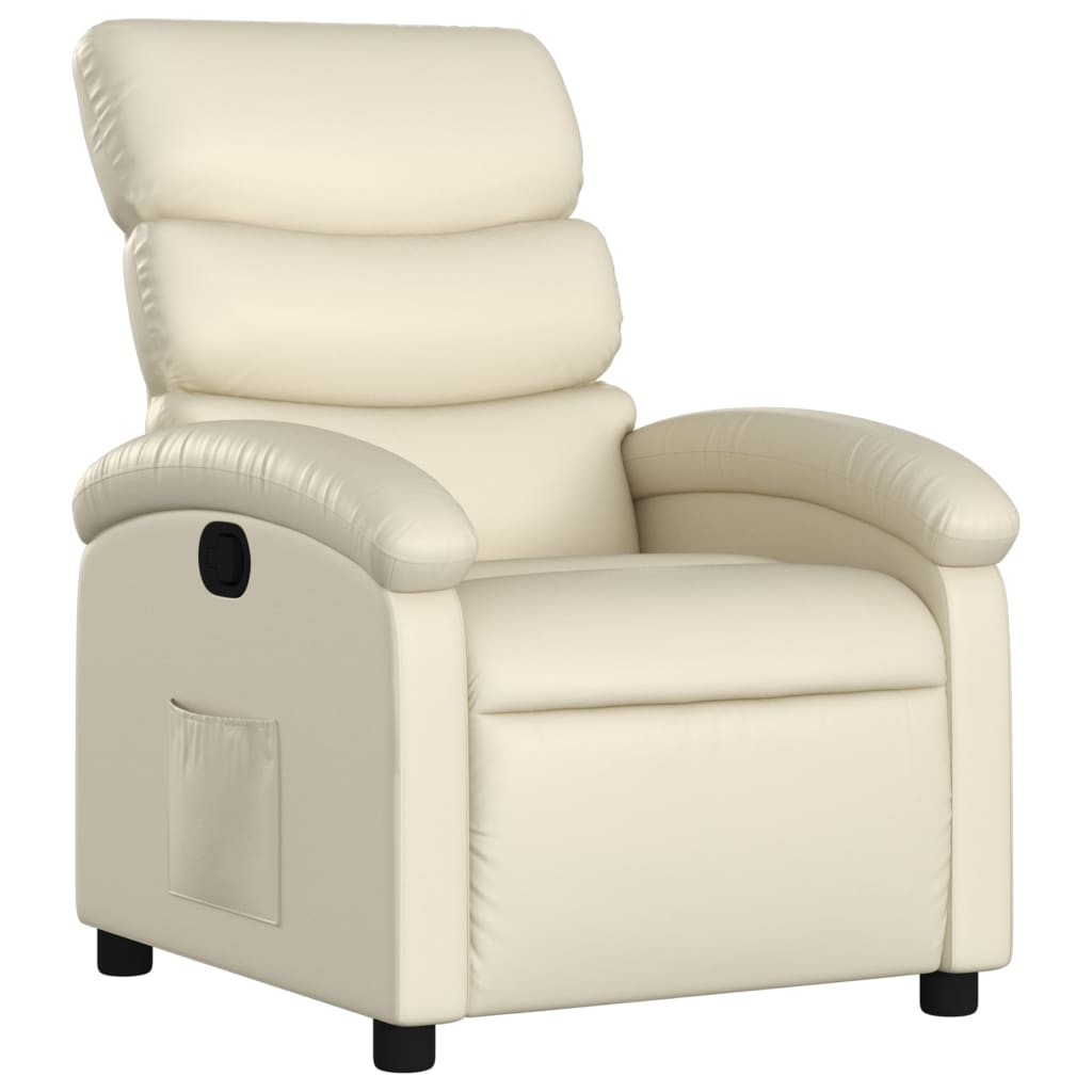 Relaxfauteuil Crème Kunstleer is nu te koop bij PeponiXL, paradijselijk wonen!