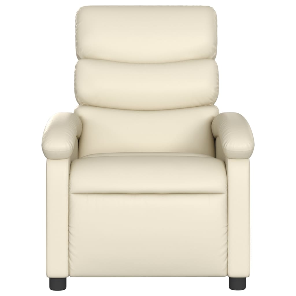 Relaxfauteuil Crème Kunstleer is nu te koop bij PeponiXL, paradijselijk wonen!