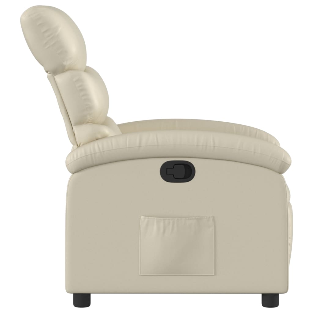 Relaxfauteuil Crème Kunstleer is nu te koop bij PeponiXL, paradijselijk wonen!