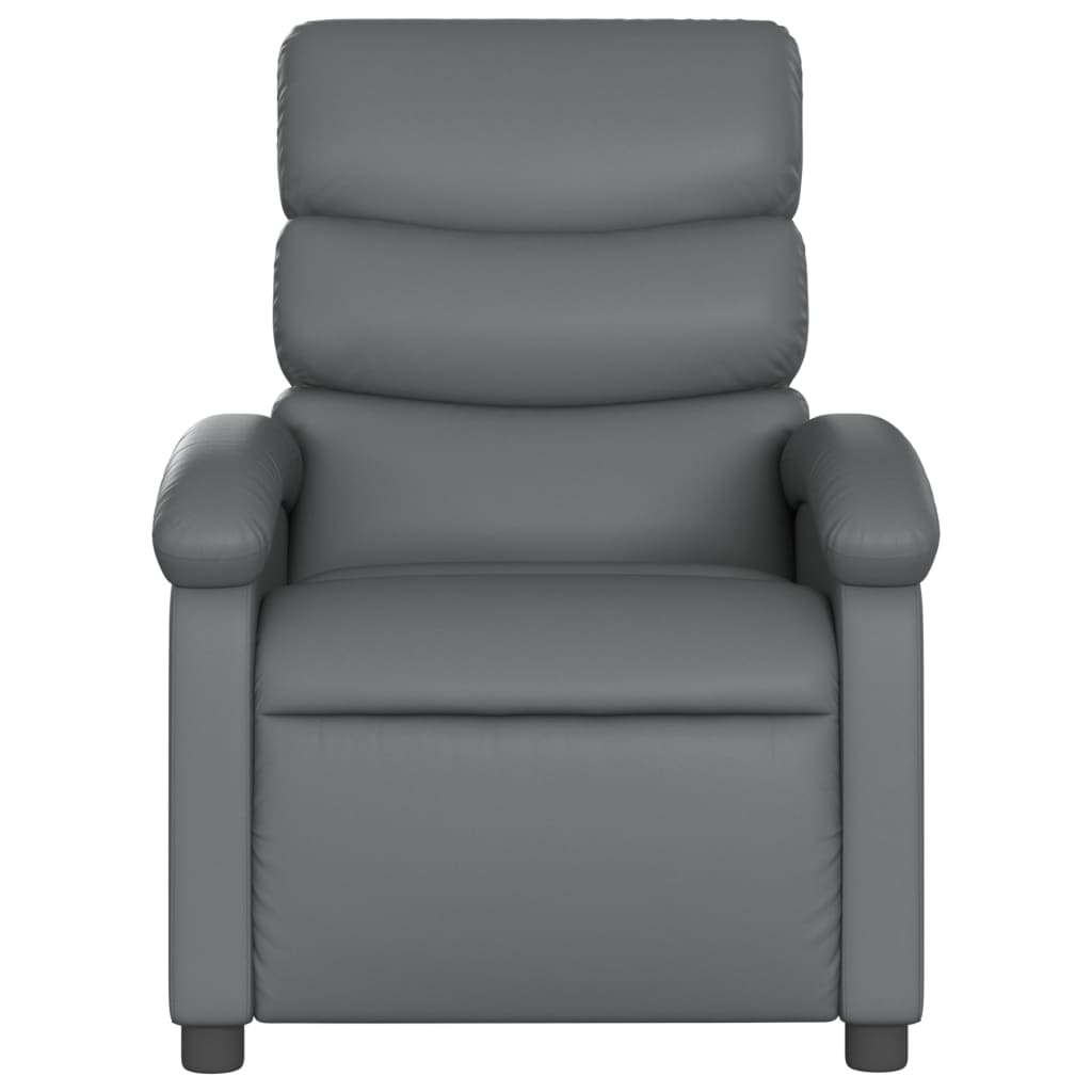 Relaxfauteuil grijs kunstleer is nu te koop bij PeponiXL, paradijselijk wonen!