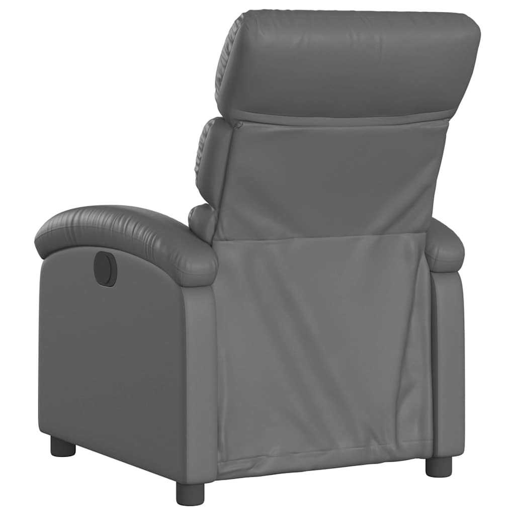 Relaxfauteuil grijs kunstleer is nu te koop bij PeponiXL, paradijselijk wonen!