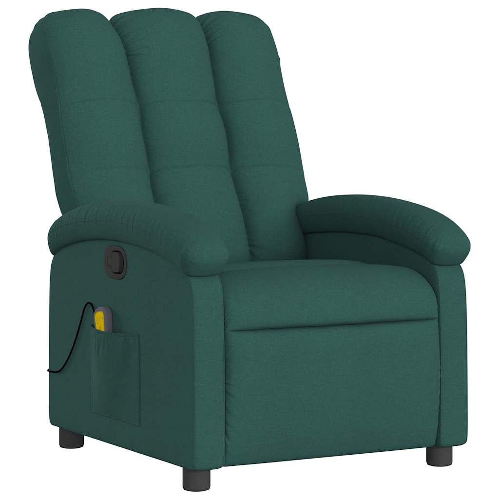 Massagestoel met donkergroene stof is nu te koop bij PeponiXL, paradijselijk wonen!