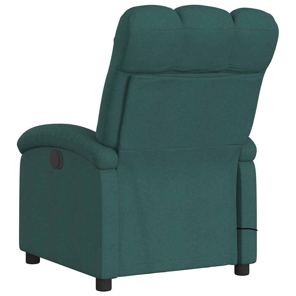Massagestoel met donkergroene stof is nu te koop bij PeponiXL, paradijselijk wonen!