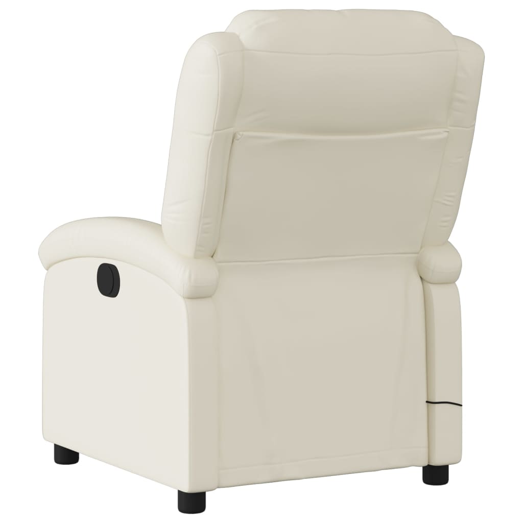 Massagestoel van kunstleer in crèmekleur is nu te koop bij PeponiXL, paradijselijk wonen!