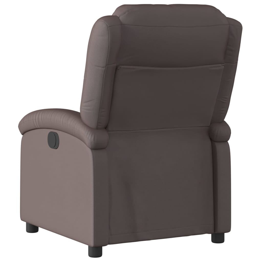 Relaxfauteuil donkerbruin echt leer is nu te koop bij PeponiXL, paradijselijk wonen!