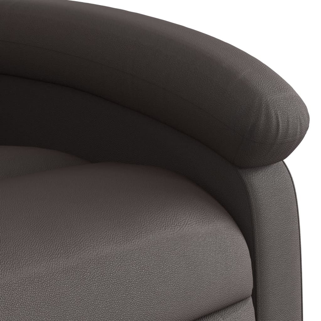 Relaxfauteuil donkerbruin echt leer is nu te koop bij PeponiXL, paradijselijk wonen!