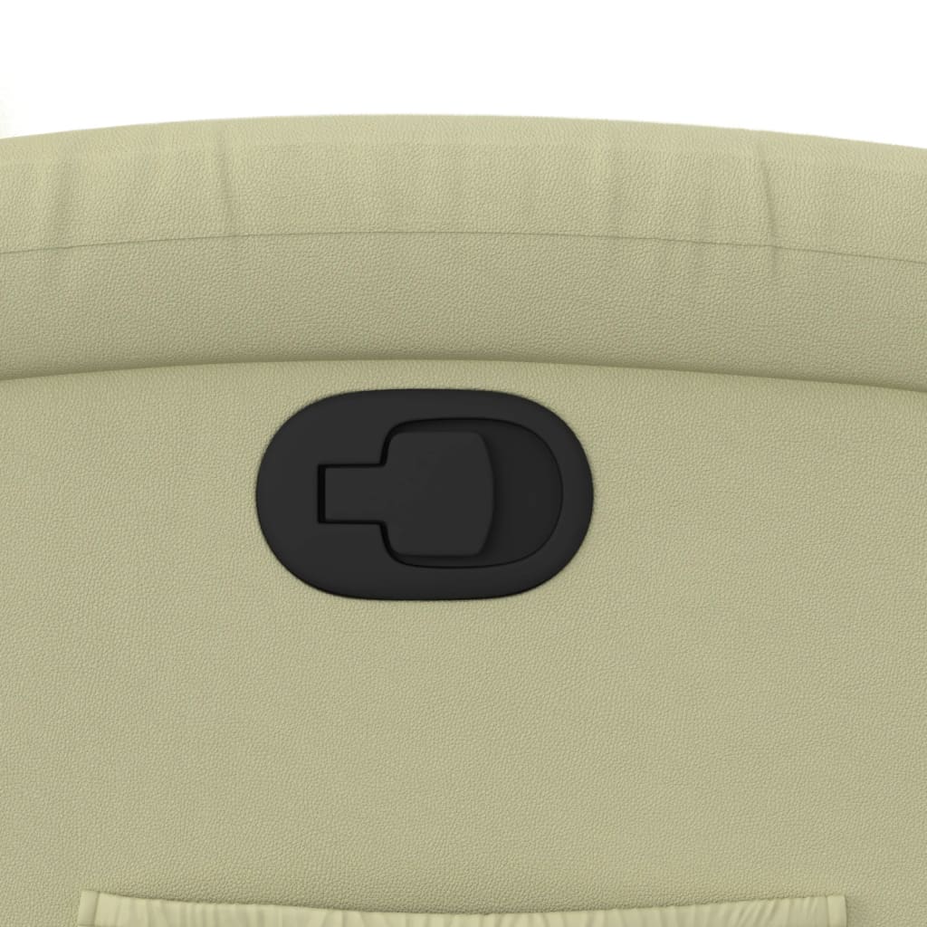 Relaxfauteuil crèmekleurig echt leer is nu te koop bij PeponiXL, paradijselijk wonen!