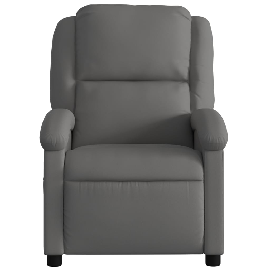 Relaxfauteuil Grijs Echt Leer is nu te koop bij PeponiXL, paradijselijk wonen!