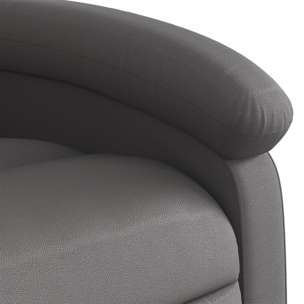 Relaxfauteuil Grijs Echt Leer is nu te koop bij PeponiXL, paradijselijk wonen!