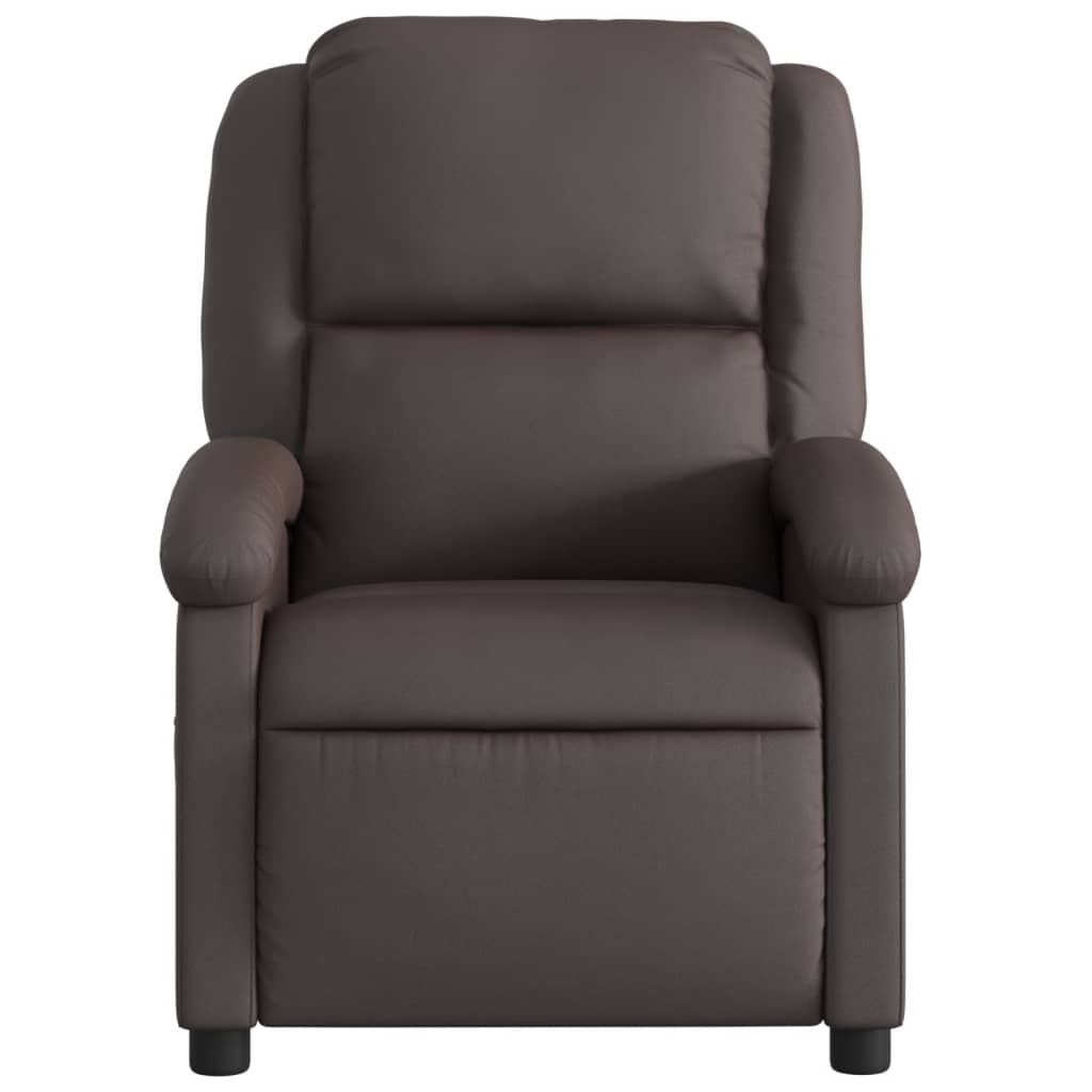 Massagestoel van echt leer, donkerbruin is nu te koop bij PeponiXL, paradijselijk wonen!