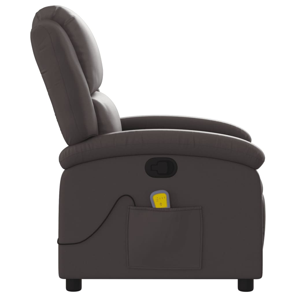 Massagestoel van echt leer, donkerbruin is nu te koop bij PeponiXL, paradijselijk wonen!