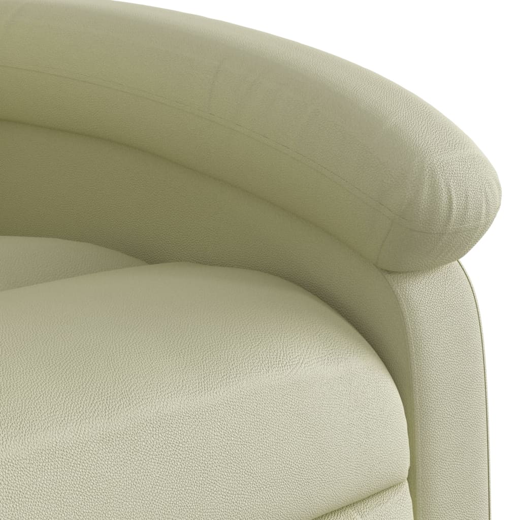 Massagestoel van echt leer, crèmekleurig is nu te koop bij PeponiXL, paradijselijk wonen!
