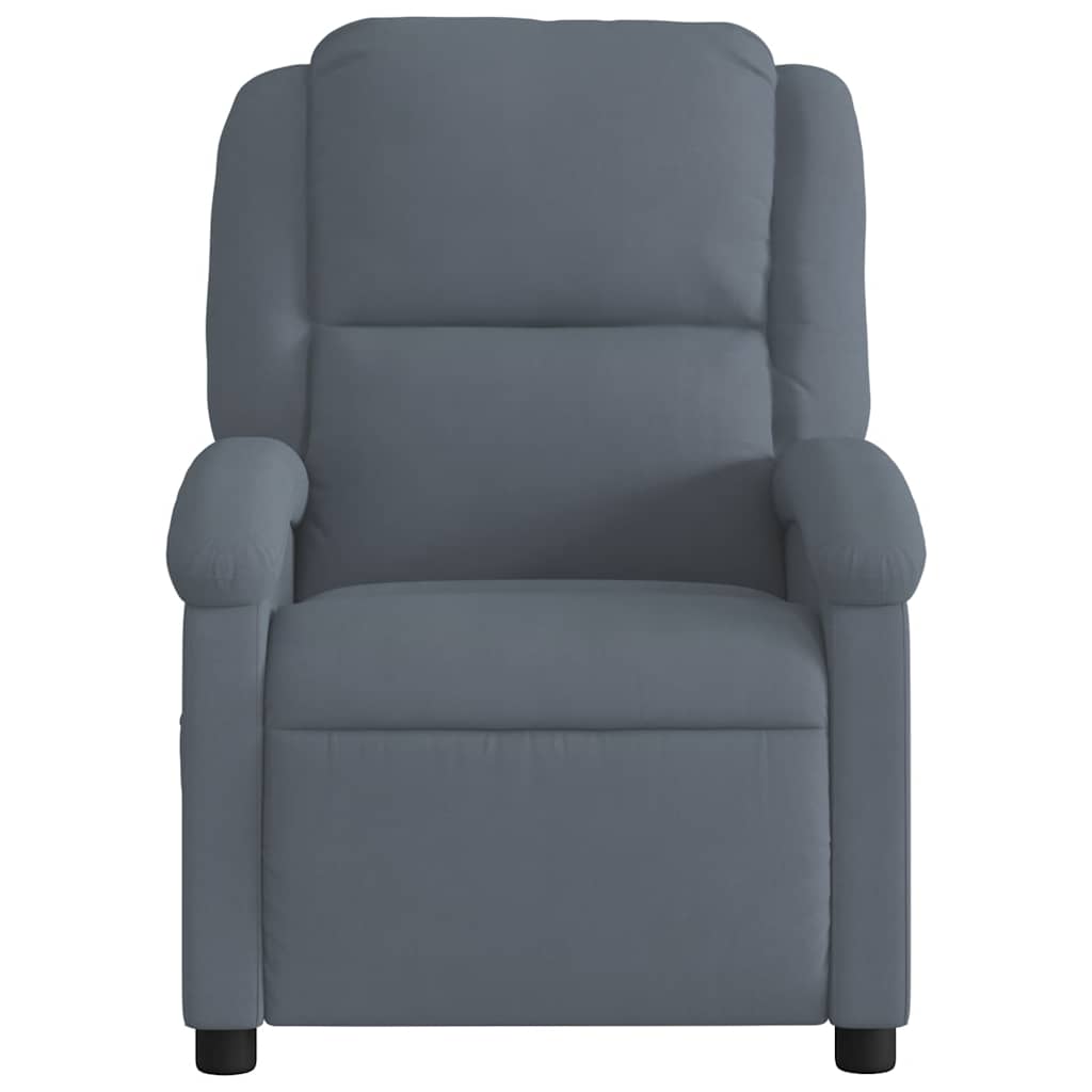 Massagestoel in donkergrijs fluweel is nu te koop bij PeponiXL, paradijselijk wonen!