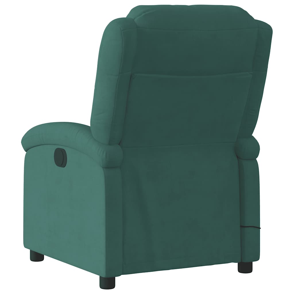 Massagestoel in donkergroen fluweel is nu te koop bij PeponiXL, paradijselijk wonen!