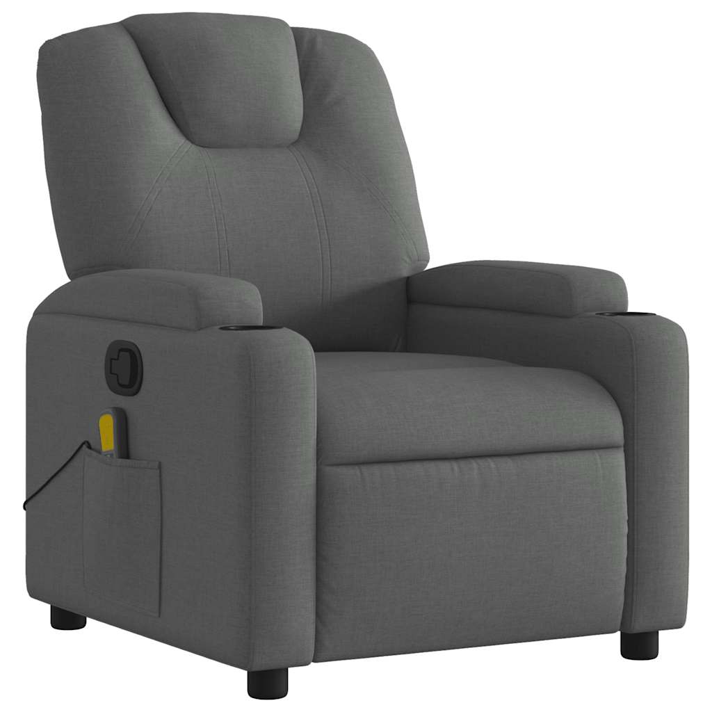 Massagestoel in donkergrijze stof is nu te koop bij PeponiXL, paradijselijk wonen!