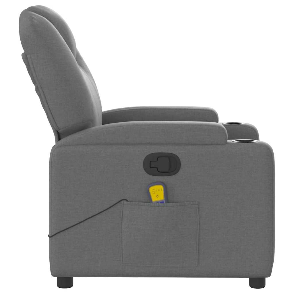 Massagestoel in donkergrijze stof is nu te koop bij PeponiXL, paradijselijk wonen!