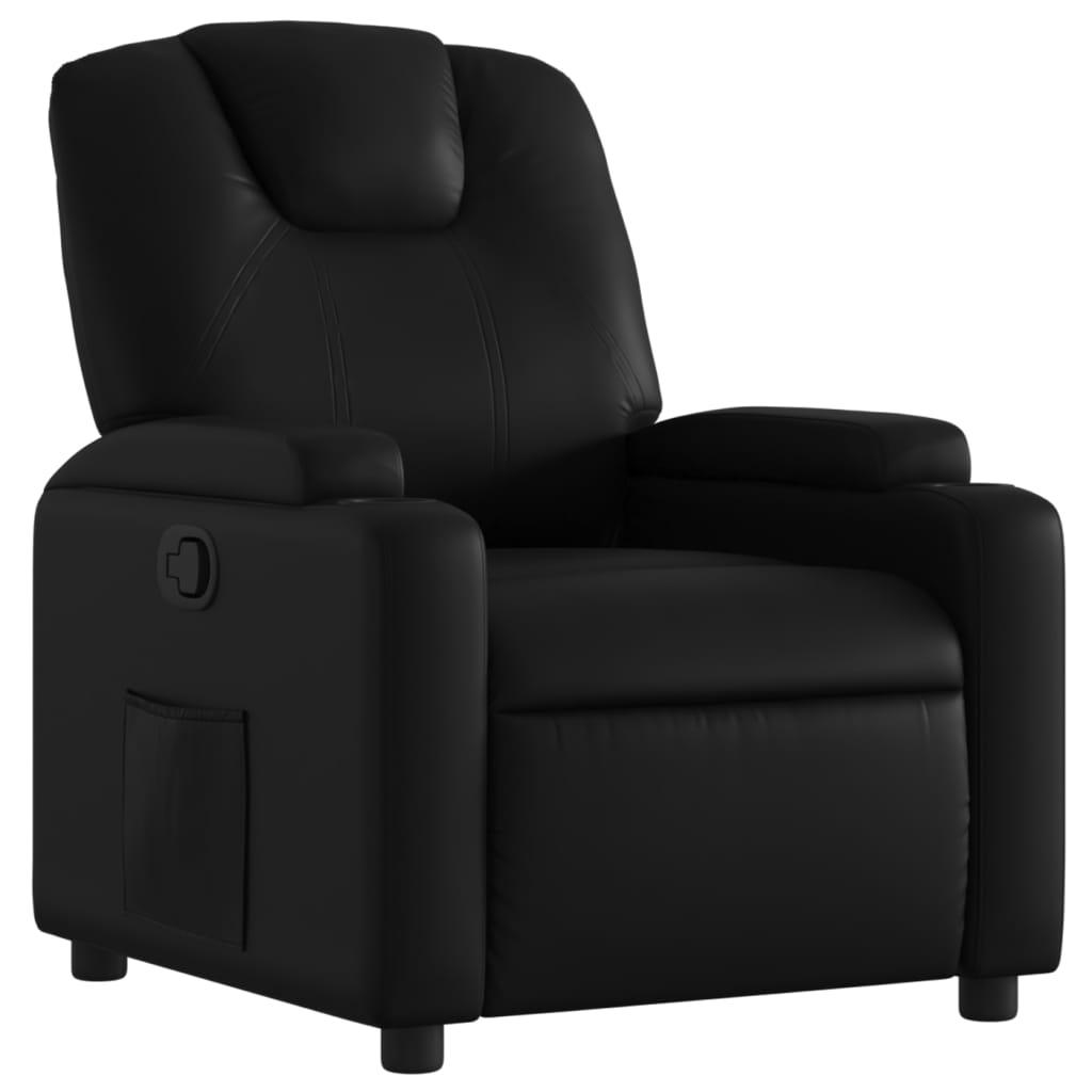 Relaxfauteuil zwart kunstleer is nu te koop bij PeponiXL, paradijselijk wonen!