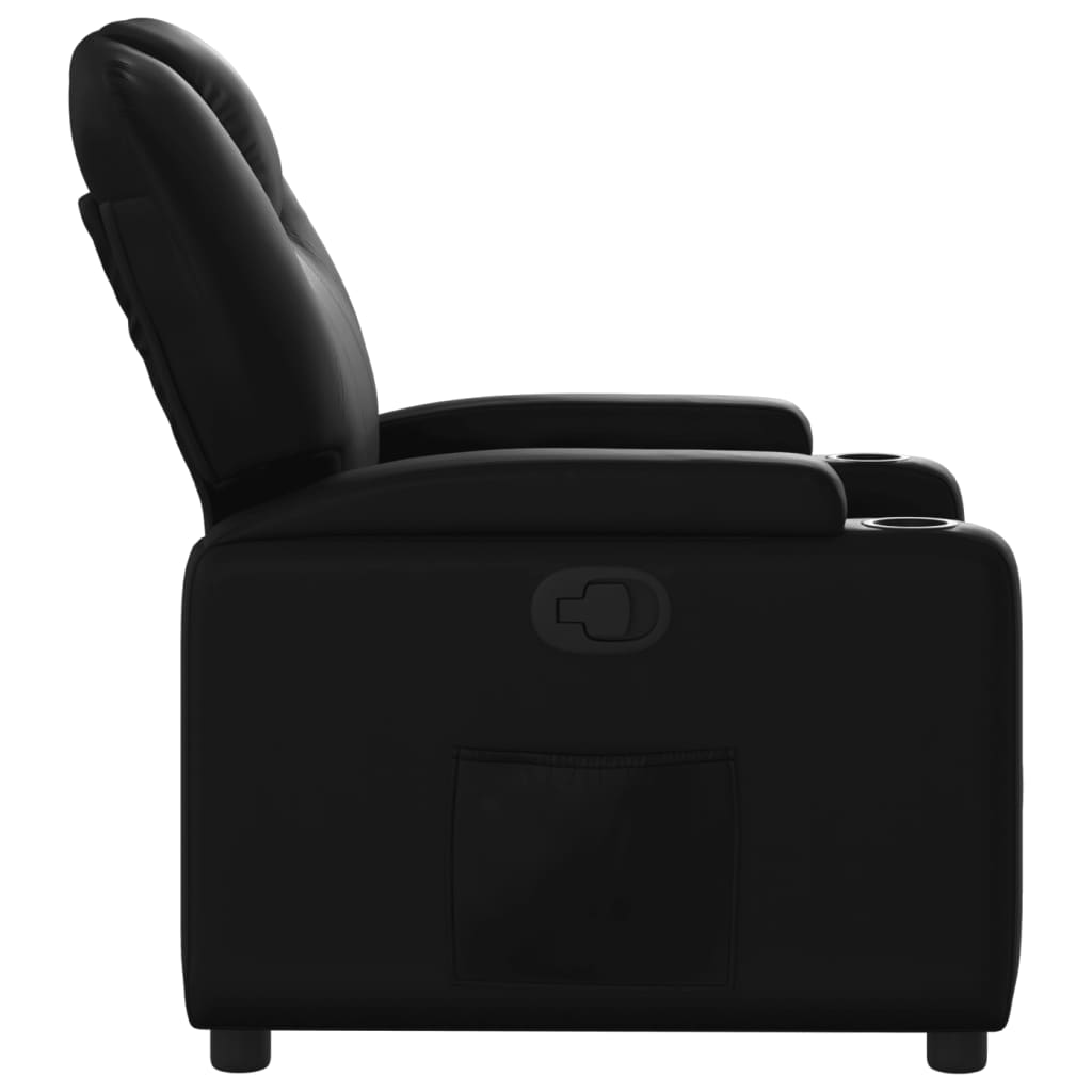 Relaxfauteuil zwart kunstleer is nu te koop bij PeponiXL, paradijselijk wonen!