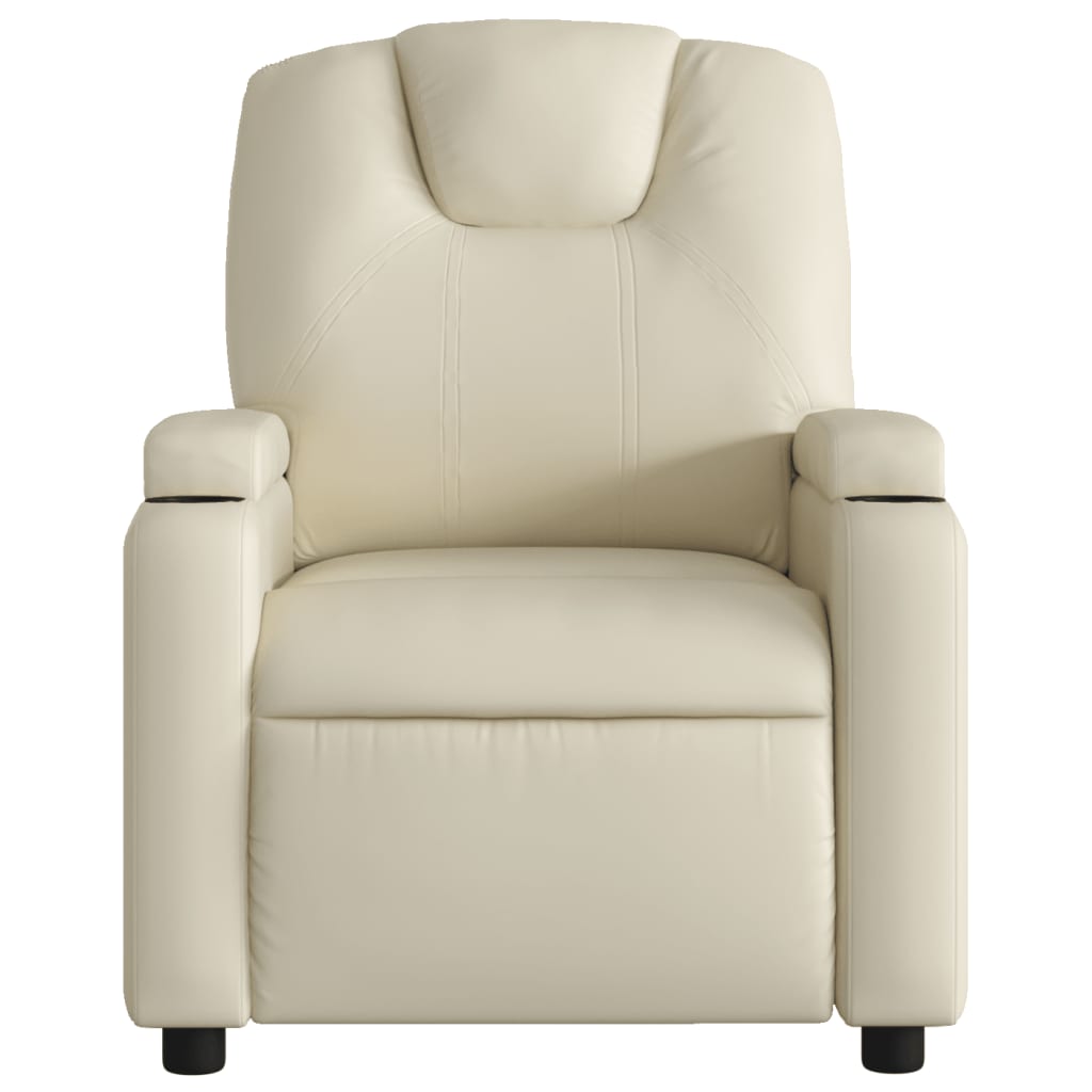 Relaxfauteuil Crème Kunstleer is nu te koop bij PeponiXL, paradijselijk wonen!