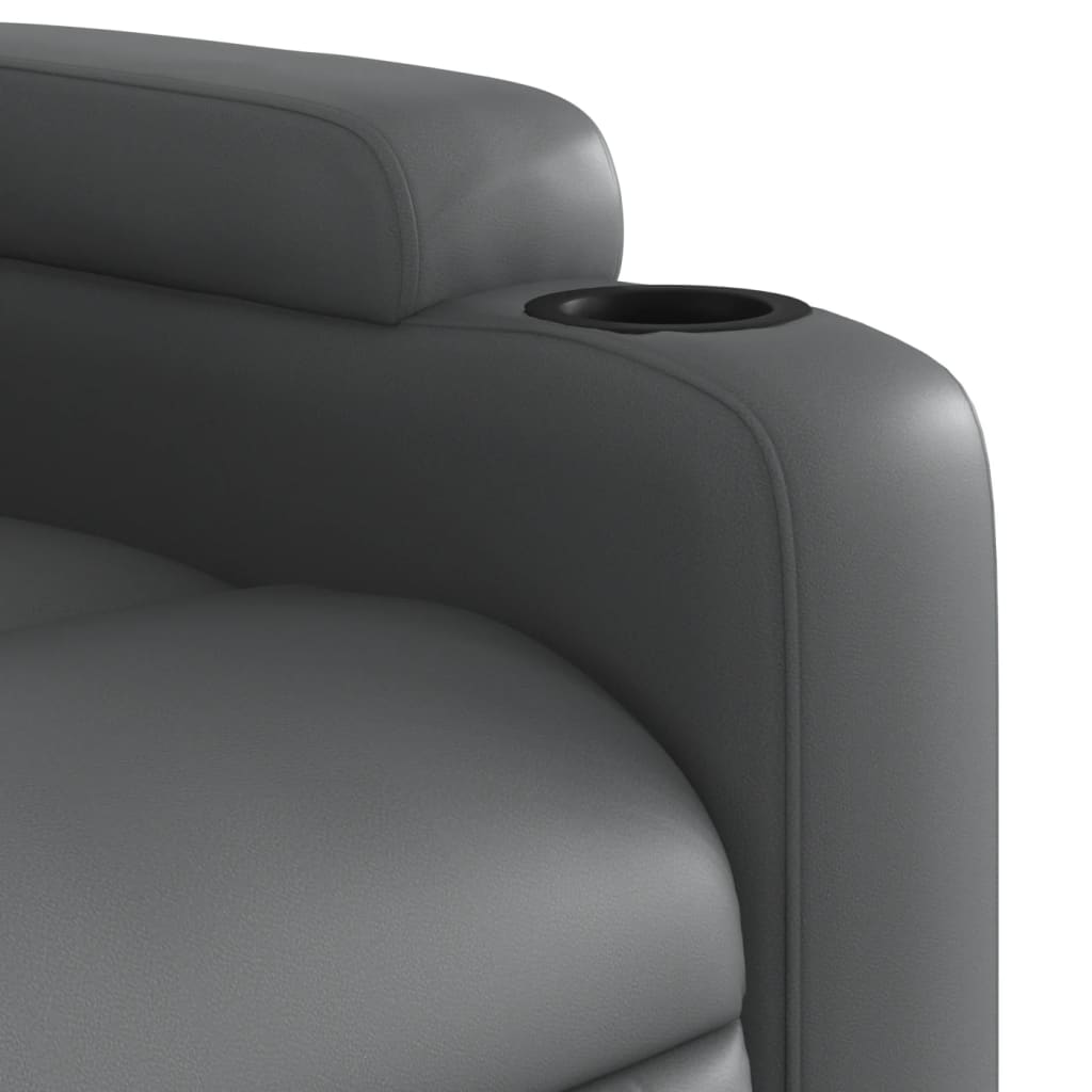Relaxfauteuil grijs kunstleer is nu te koop bij PeponiXL, paradijselijk wonen!