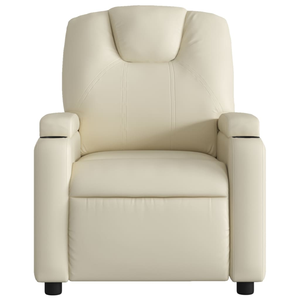 Massagestoel van kunstleer in crèmekleur is nu te koop bij PeponiXL, paradijselijk wonen!