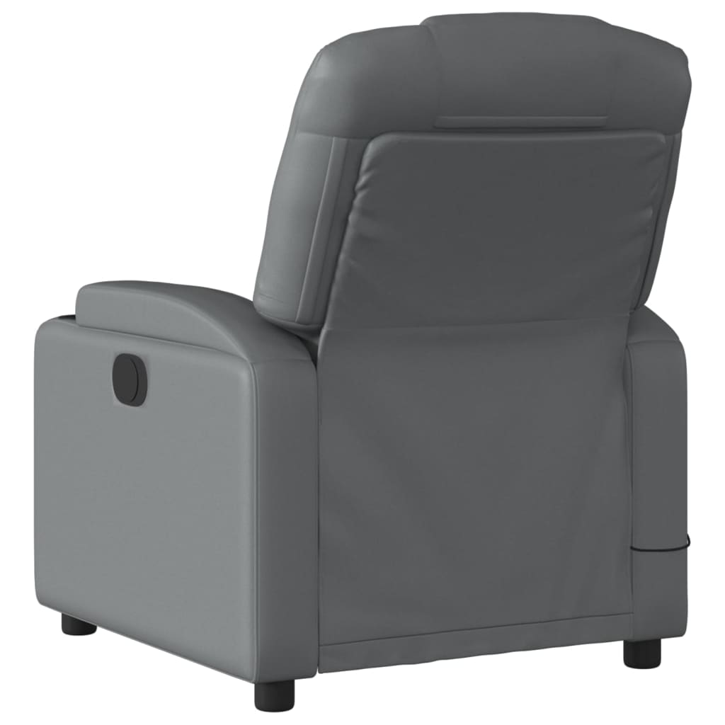 Massagestoel van grijs kunstleer is nu te koop bij PeponiXL, paradijselijk wonen!