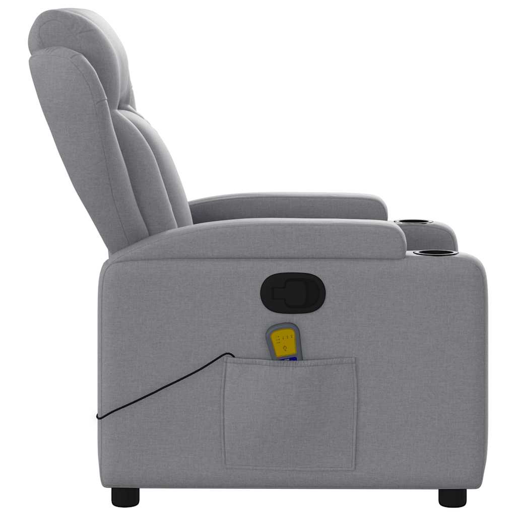 Massagestoel met lichtgrijze stof is nu te koop bij PeponiXL, paradijselijk wonen!